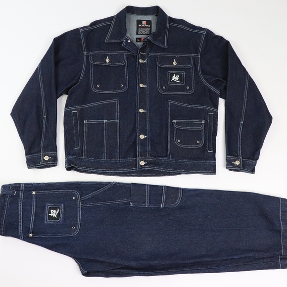 karl kani denim suit